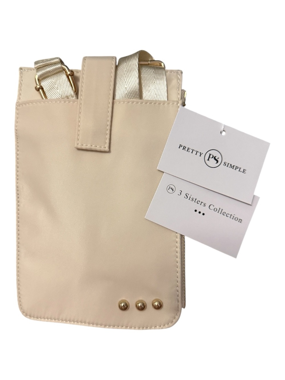 Pretty Simple Cream Crossbody Phone Bag